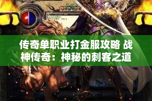 传奇单职业打金服攻略 战神传奇：神秘的刺客之道