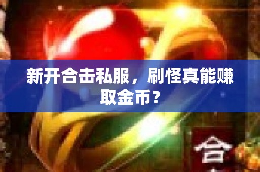 新开合击私服，刷怪真能赚取金币？