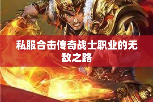 私服合击传奇战士职业的无敌之路