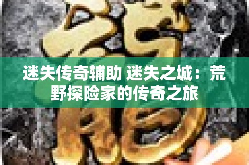 迷失传奇辅助 迷失之城：荒野探险家的传奇之旅